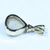 Coober Pedy White Opal and Diamond Gold Pendant (9mm x 9mm) Code - AA143