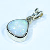 10k Gold - Solid Coober Pedy White Opal - Natural Diamond