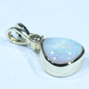 Coober Pedy White Opal and Diamond Gold Pendant (9mm x 9mm) Code - AA143
