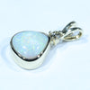 Coober Pedy White Opal and Diamond Gold Pendant (9mm x 9mm) Code - AA143
