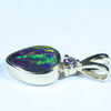 10k Gold - Solid Queensland Boulder Opal - Natual Diamond