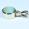 Natural Australian Boulder Opal and Diamond Gold Pendant (8mm x 8mm) Code - AA144