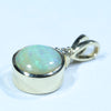 Natural Australian Boulder Opal and Diamond Gold Pendant (8mm x 8mm) Code - AA144