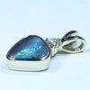 Natural Australian Boulder Opal and Diamond Gold Pendant (8mm x 7mm) Code - AA141