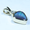 Natural Australian Boulder Opal and Diamond Gold Pendant (8mm x 7mm) Code - AA141