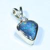 Natural Australian Boulder Opal and Diamond Gold Pendant (8mm x 7mm) Code - AA141