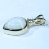 Coober Pedy White Opal and Diamond Gold Pendant (10mm x 8mm) Code - AA148