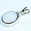 10k Gold - Solid Coober Pedy White Opal - Natural Diamond