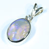 10k Gold - Solid Lightning Ridge Crystal Opal - Natural Diamond