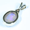 Lightning Ridge Crystal Opal and Diamond Gold Pendant (10mm x 7mm ) Code - AA122