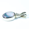 Lightning Ridge Solid Dark Opal and Diamond Gold Pendant (9mm x 6mm ) Code - AA158