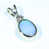 Natural Australian Boulder Opal and Diamond Gold Pendant (8mm x 6mm) Code - AA123