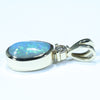 Natural Australian Boulder Opal and Diamond Gold Pendant (9mm x 6mm) Code - AA157
