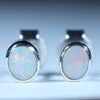 Natural Australian Lighting Ridge Silver Opal Sud Earrings