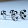 Australian Black Opal Silver Earrings (4mm x 3mm) Code - SS596