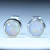 Natural Australian Lightning Ridge Silveer Opal Stud Earrings
