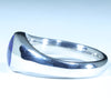 Lightning Ridge Black Opal Mens Silver Ring - Size 11.25 Code MM23