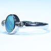 Sterling Silver - Solid Queensland Boulder Opal - Natural Diamonds