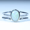 Natural Australian Coober Pedy Silver Opal Ring