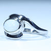 Sterling Silver - Solid Coober Pedy White Opal