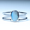 Natural Australian Boulder Opal Silver Ring