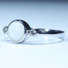 Sterling Silver - Solid Coober Pedy White Opal - Natural Diamonds