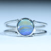 Natural Australian Boulder Opal Silver Ring