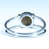 Natural Australian Boulder Opal Silver Ring - Size 8.25 Code CC217