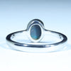 Lightning Ridge Solid Black Opal Silver Ring - Size 7 Code FF347