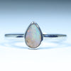 Natural Australian Boulder Opal Silver Ring