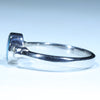Australian Solid Boulder Opal and Diamond Silver Ring - Size 6.75 Code FF321