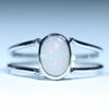 Natural Australian Coober Pedy Silver Opal Ring