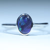 Natural Australian Boulder Opal Silver Ring