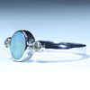 Sterling Silver - Solid Queensland Boulder Opal - Natural Diamonds