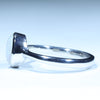 Coober Pedy Solid White Opal Silver Ring - Size 5.75 Code CC188