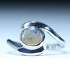 Natural Australian Boulder Opal Silver Ring