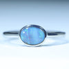 Natural Australian Boulder Opal Silver Ring
