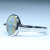 Australian Solid Boulder Opal Silver Ring - Size 9.25 Code FF335