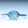 Natural Australian Boulder Opal Silver Ring
