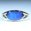 Natural Australian Boulder Opal Gold Ring