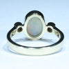 Coober Pedy White Opal and Diamond Gold Ring -  Size 5.75 US  Code EM237