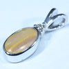 Sterling Silver - Solid Queensland Boulder Opal - Natural Diamond