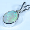 Sterling Silver - Solid Lighting Ridge Crystal Opal - Natural Diamond