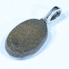 Australian Boulder Opal Silver Pendant with Silver Chain (16mm x 11mm) Code - FF359