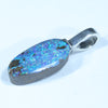 Australian Boulder Opal Silver Pendant with Silver Chain (13mm x 6.5mm) Code - FF398