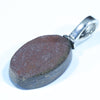 Australian Boulder Opal Silver Pendant with Silver Chain (14.5mm x 9mm) Code - FF450