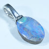 Australian Boulder Opal Silver Pendant with Silver Chain (10mm x 7mm) Code - FF390
