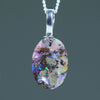 Natural Australian Queensland Boulder Opal Silver Pendant