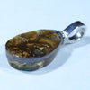 Australian Boulder Opal Matrix Silver Pendant with Silver Chain (14mm x 9mm) Code - FF410