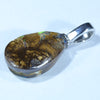 Australian Boulder Opal Matrix Silver Pendant with Silver Chain (14mm x 9mm) Code - FF410